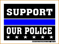 Police Mini Stickers Screen Printed in the U.S.A.